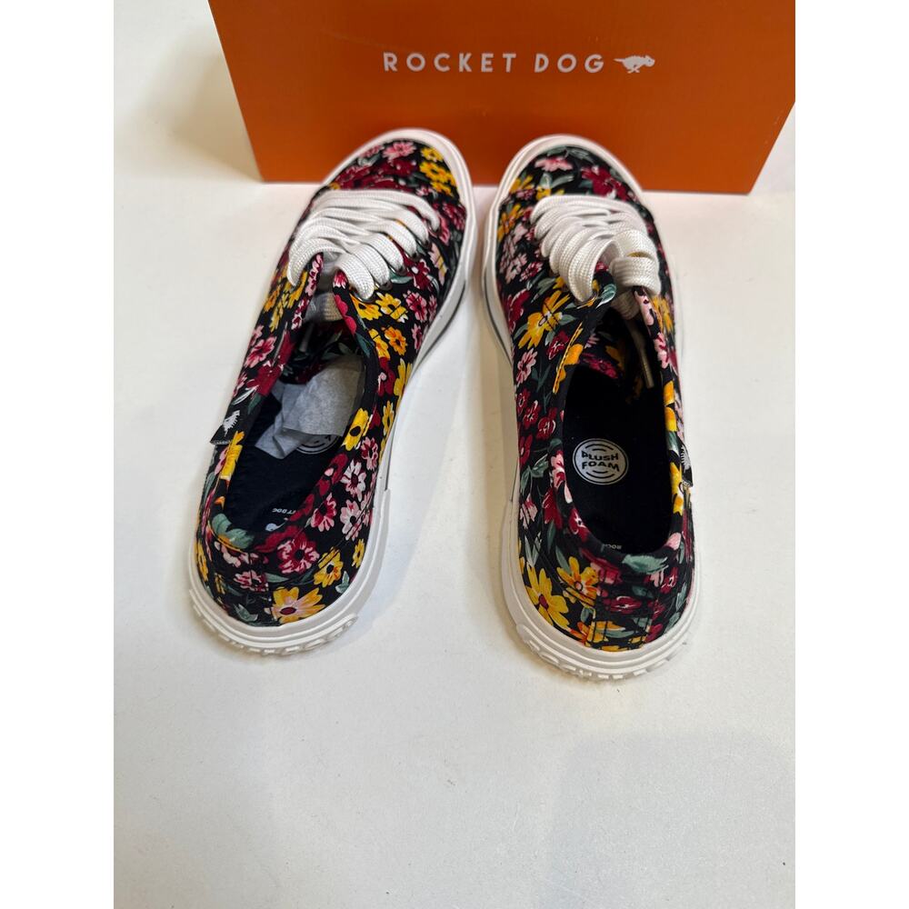 Rocket Dog Floral Jumpin Margate Lace Up Sneakers Sz 11 Women’s NIB Casual Blk - Picture 5 of 12